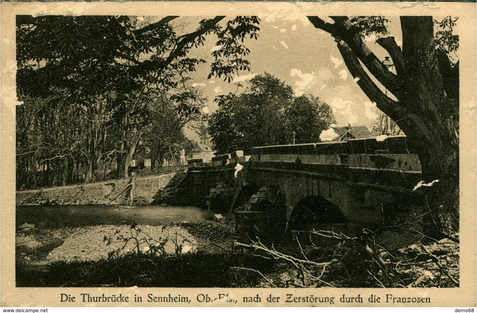 CERNAY  Pont De La Thur (carte Rognée) 68 Ht Rhin - Cernay