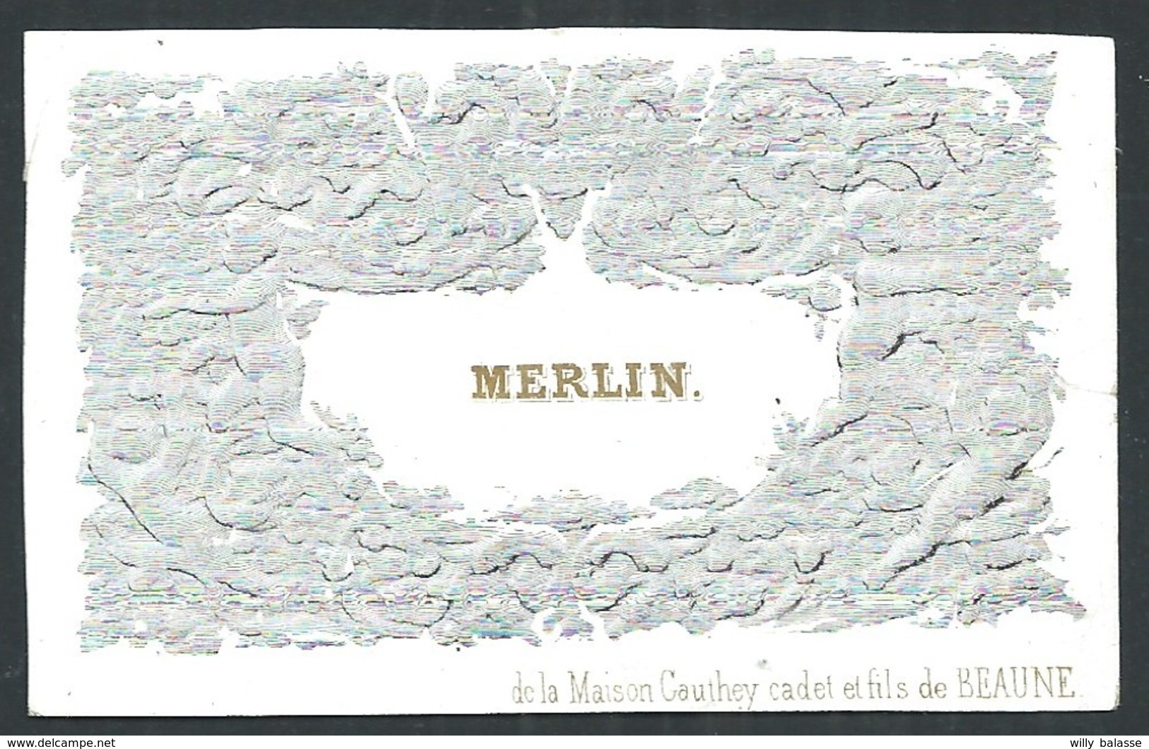 Carte Porcelaine Merlin Gauthey Beaune  8 X 5 Cm - Beaune