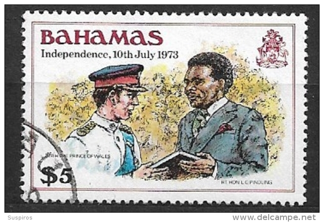 BAHAMAS   1980 History Of The Bahamas  USED - Prince Charles, PM People | Royalty - INDEPENDENCE - Bahamas (1973-...)