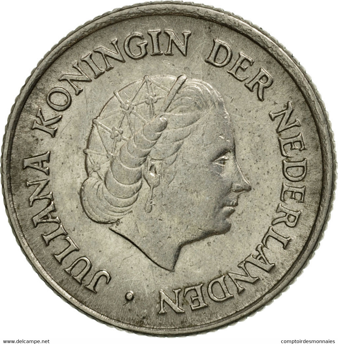 Monnaie, Pays-Bas, Juliana, 25 Cents, 1954, TB+, Nickel, KM:183 - 1948-1980 : Juliana