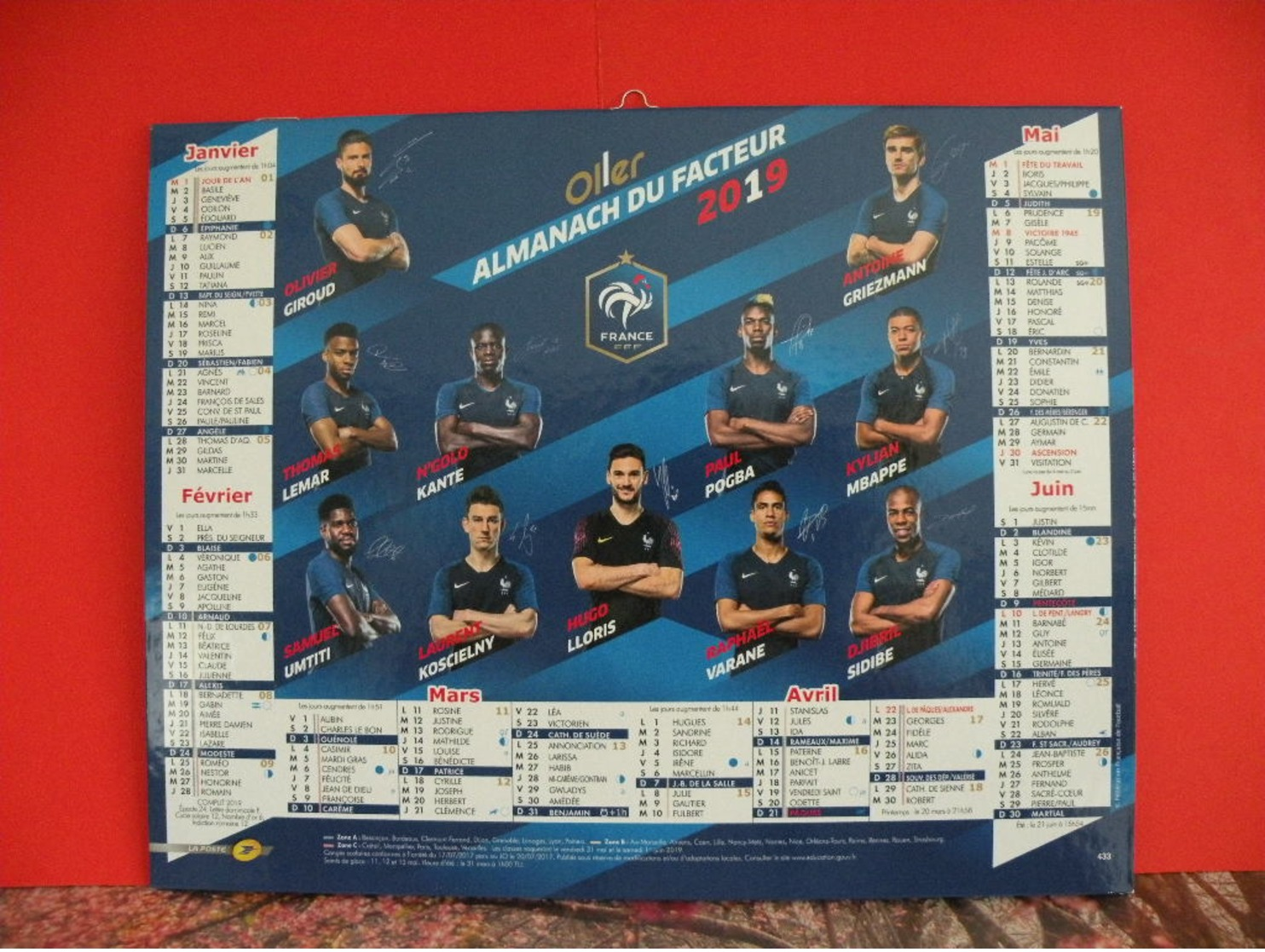 Calendrier L'Équipe De France De Football 2019 - France FFF - Neuf - - Grand Format : 2001-...