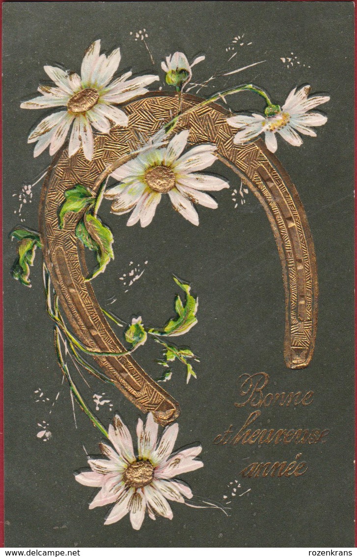 Bloem Fleur Flower Daisy Madeliefje Pâquerette Carte Gaufrée Doree Embossed Relief Fantaisie Fantasiekaart Fantasie - Fiori