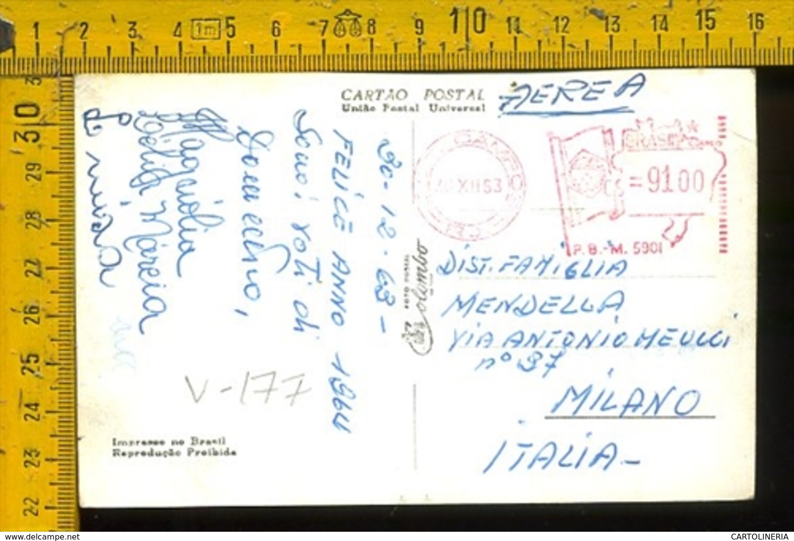 Brasile Brasil Airmail To Italy Campos Do Rio De Janeiro - Rio De Janeiro