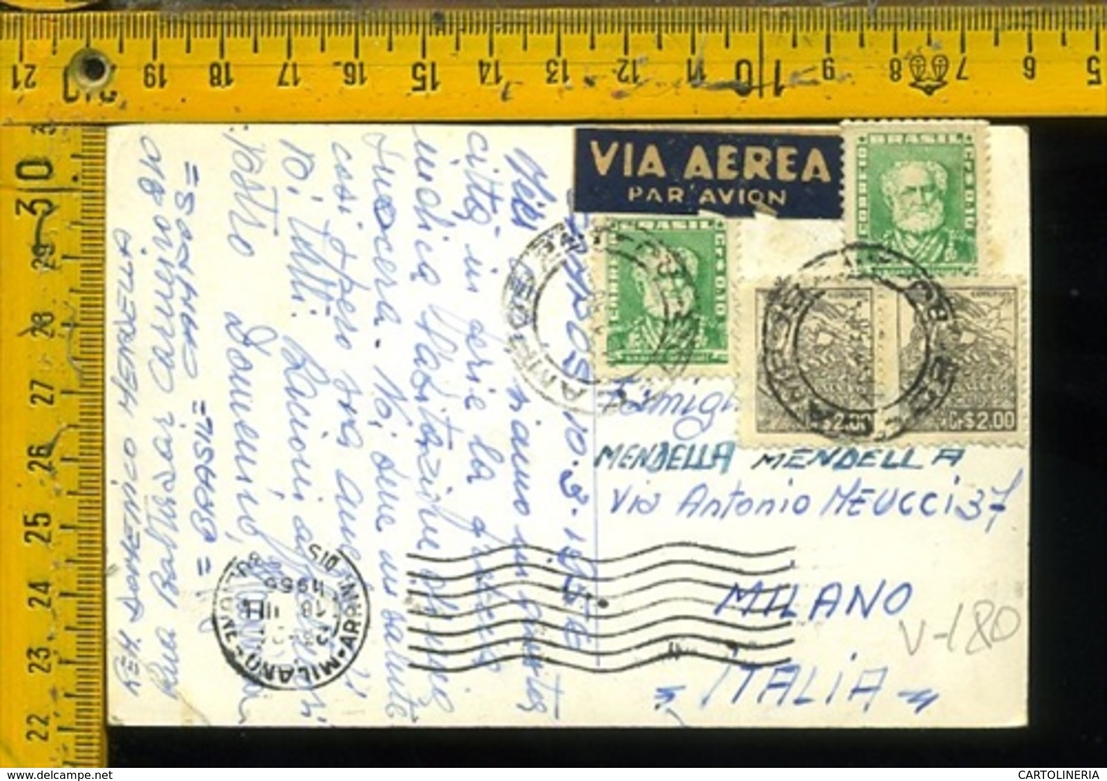 Brasile Brasil Airmail To Italy Campos Do Rio De Janeiro - Rio De Janeiro