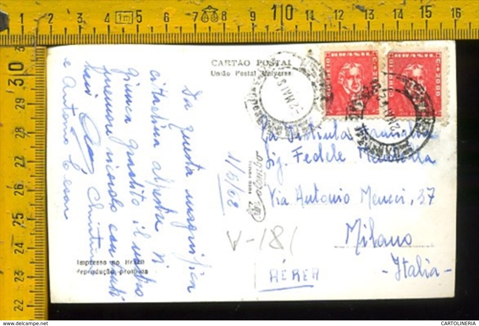 Brasile Brasil Airmail To Italy Campos Do Jordao - Altri