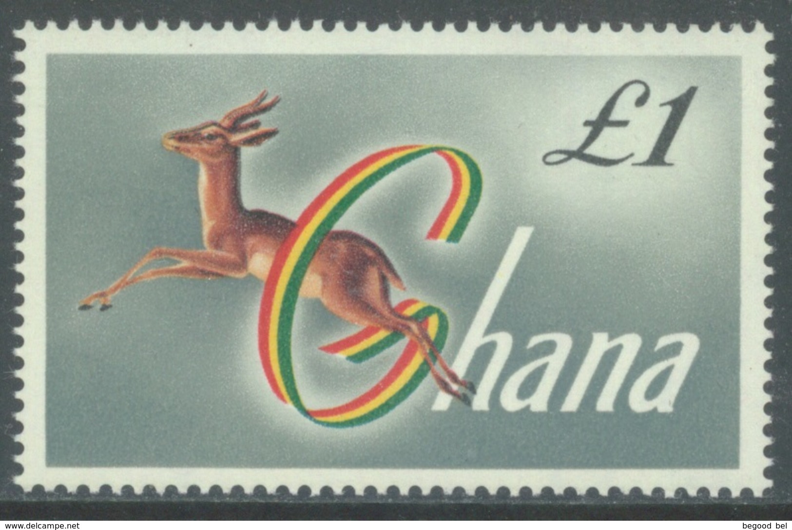 GHANA - 1961 - MNH/**  - GAZELLE - Yv 53A  Mi 97 - Lot 17915 - Ghana (1957-...)