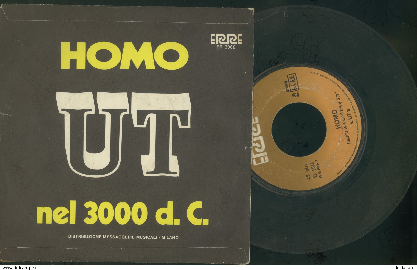 UT -HOMO -NEL 3000 D. C. - VINILE 45 GIRI - Other - Italian Music