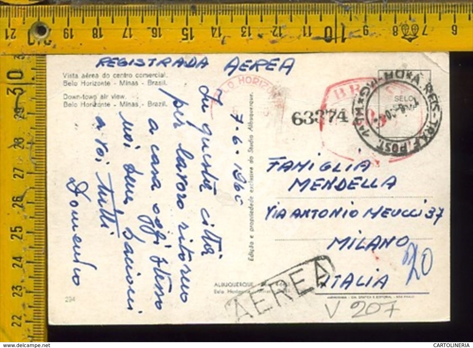 Brasile Brasil Airmail To Italy Minas - Altri