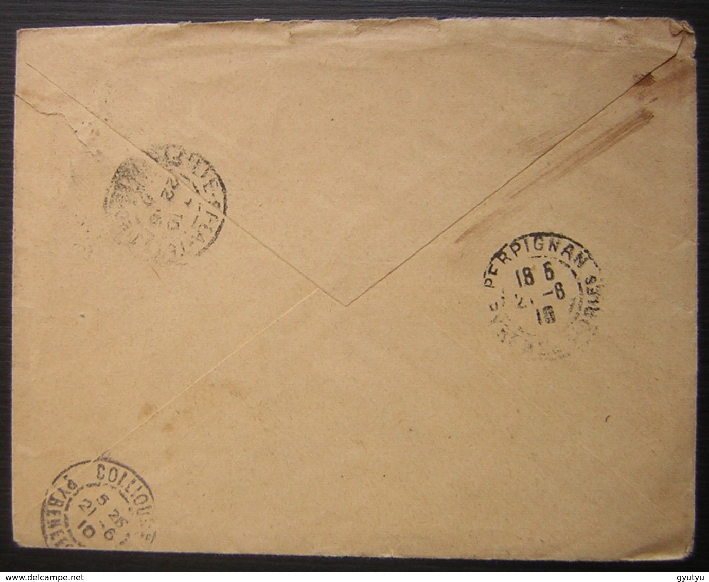1910 Neussargues à Béziers Cachet Convoyeur Sur Une Lettre Pour Les Pyrénées Orientales - Poste Ferroviaire