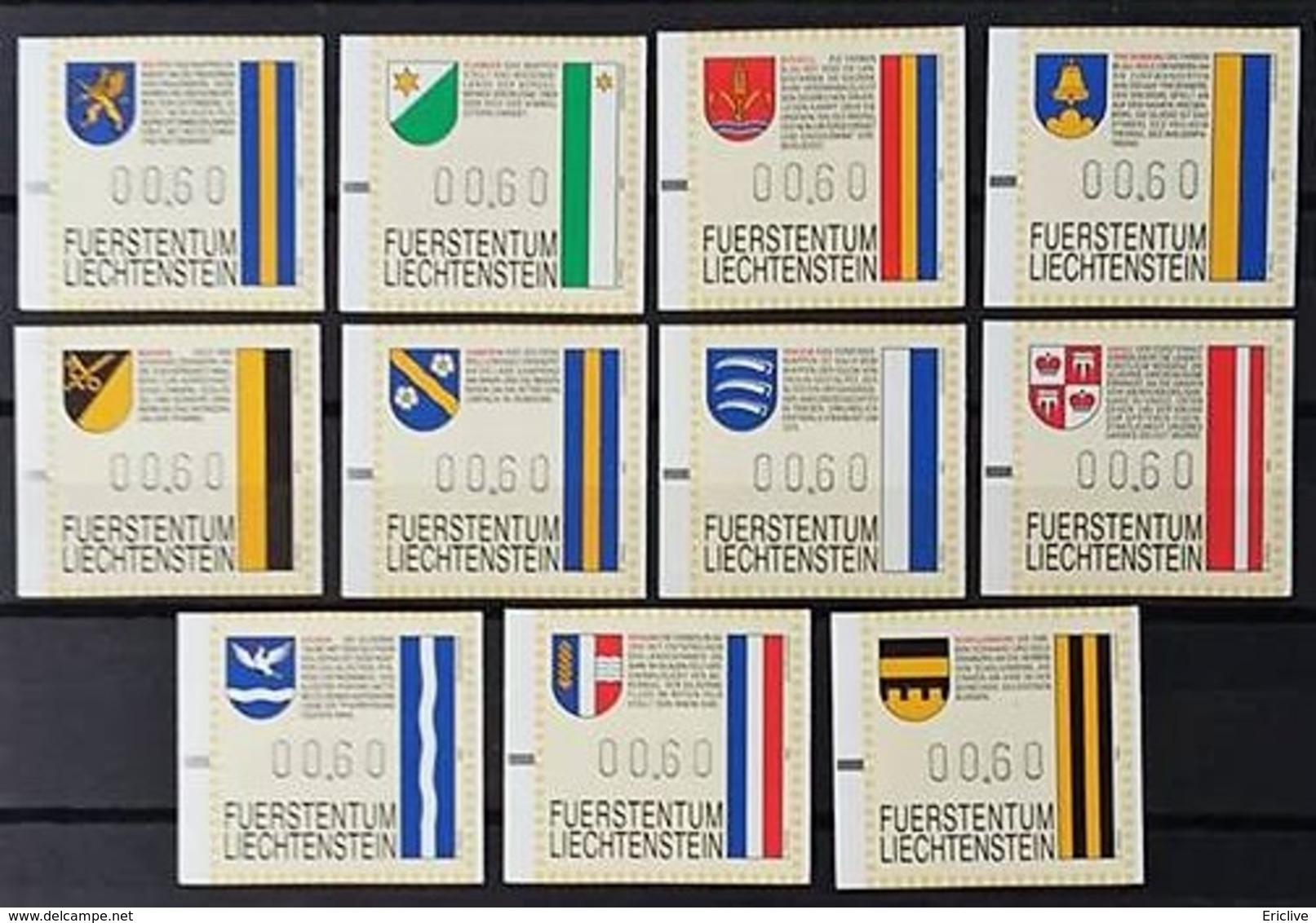 LIECHTENSTEIN. 1995. SÉRIE D'ARMES. NEUF - Unused Stamps