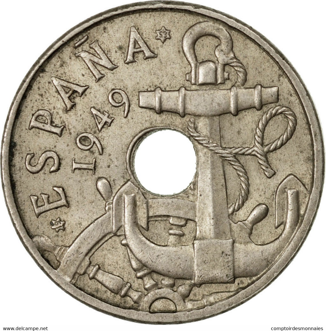 Monnaie, Espagne, Francisco Franco, Caudillo, 50 Centimos, 1953, TTB - 50 Centesimi