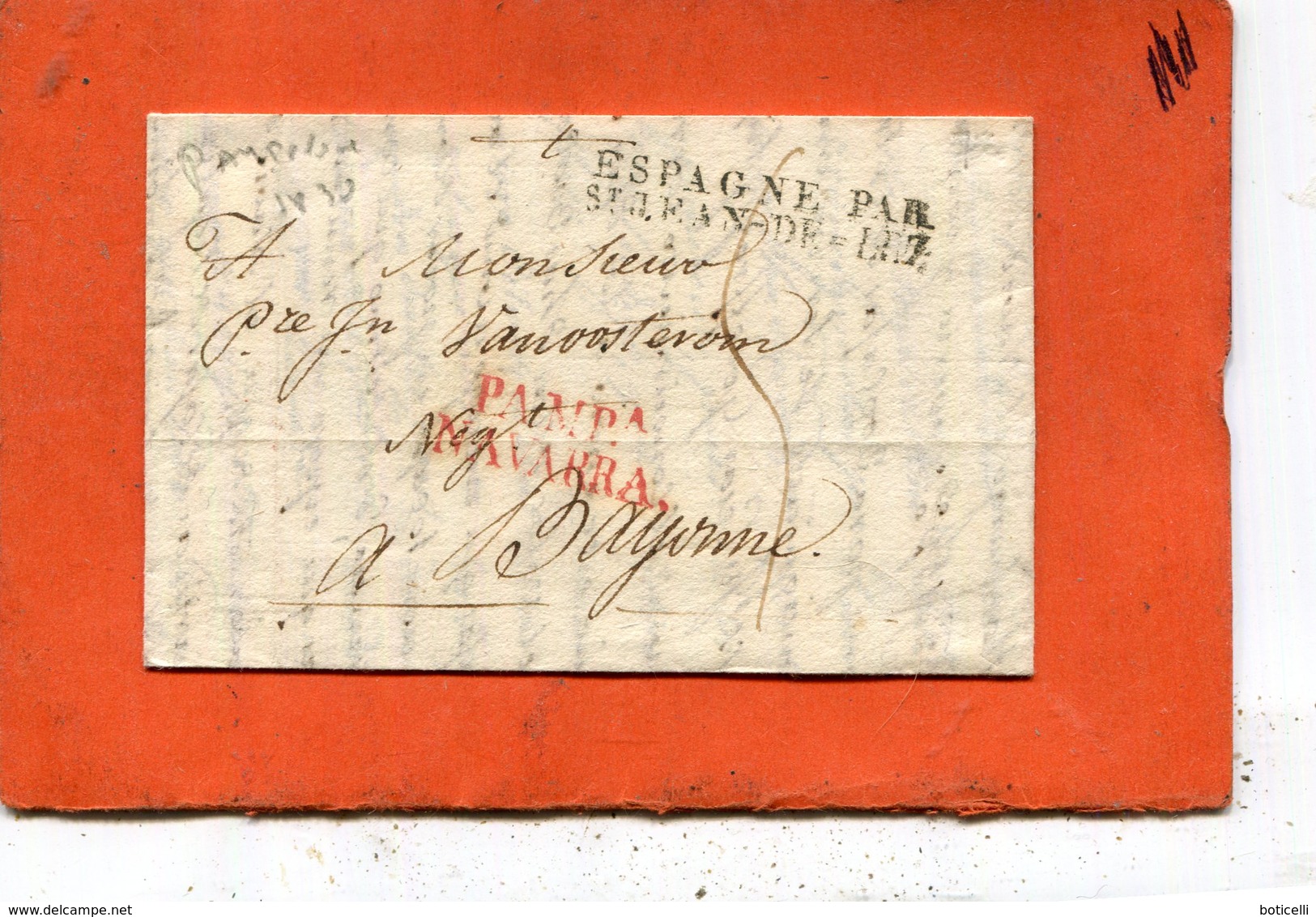 ESPAGNE Lettre De Pampelune - ...-1850 Préphilatélie