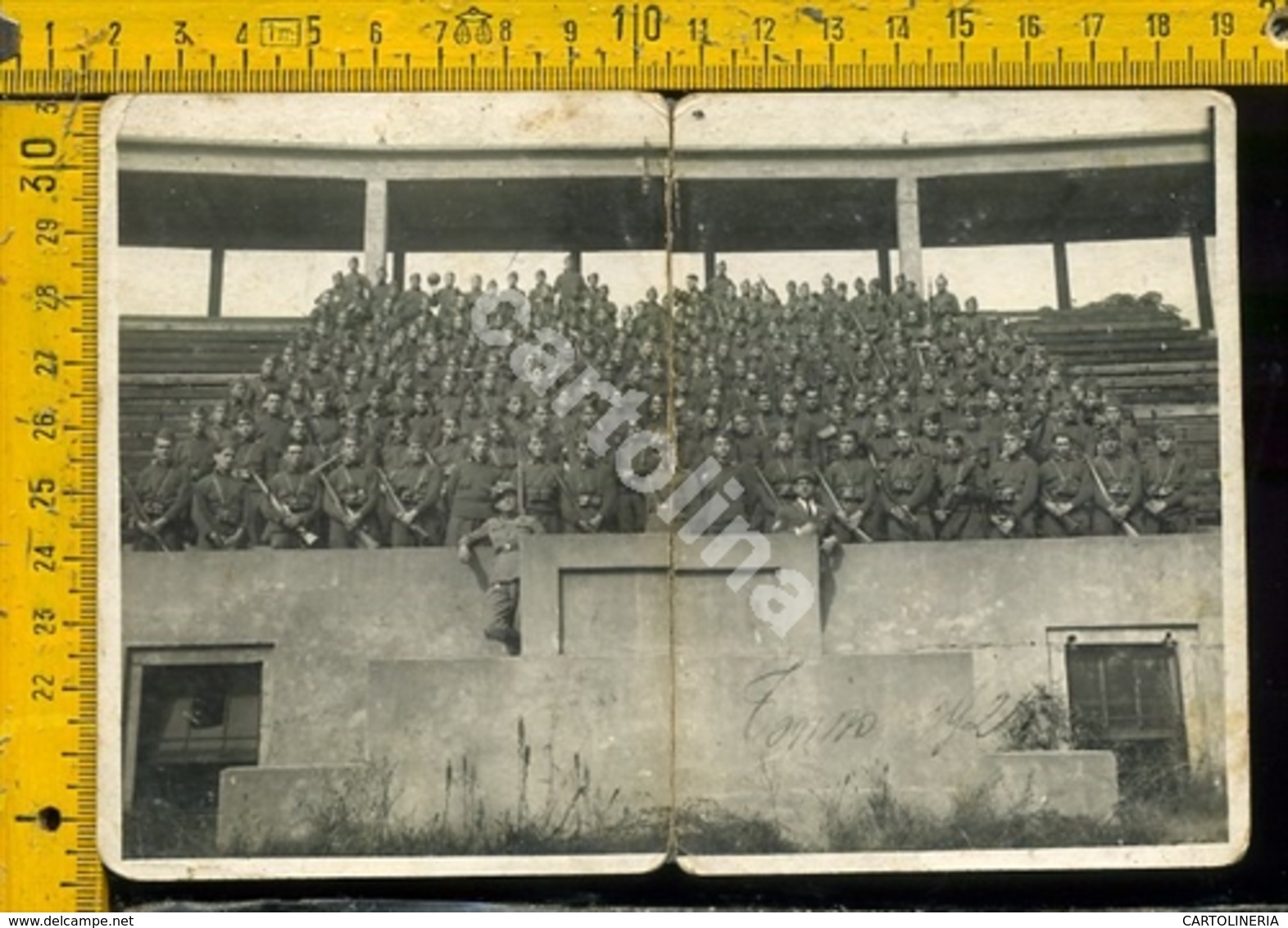 Militare Fotografica Stadio Calcio Torino Anni Venti - Autres & Non Classés