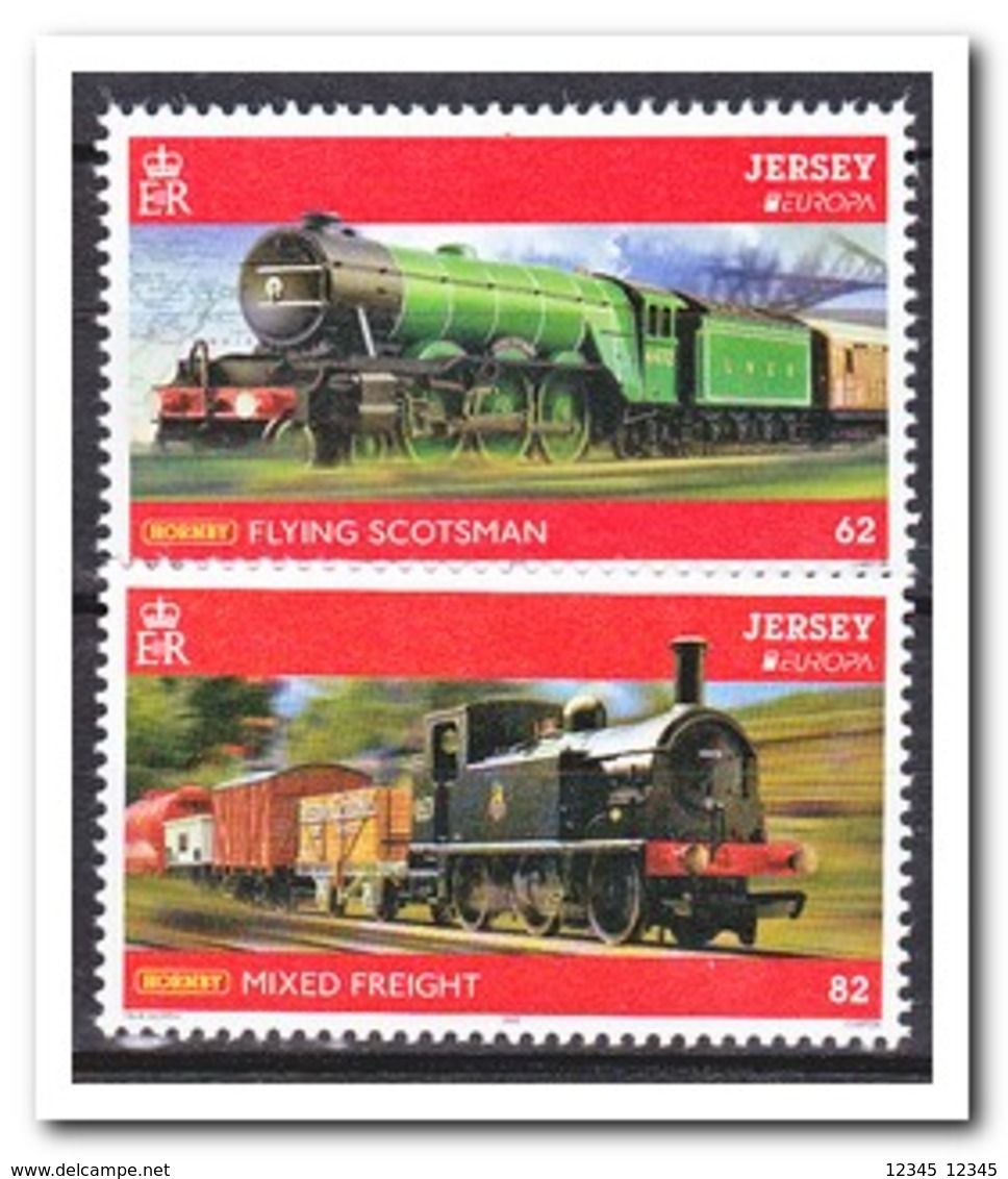 Jersey 2015, Postfris MNH, Trains, Europe - Jersey