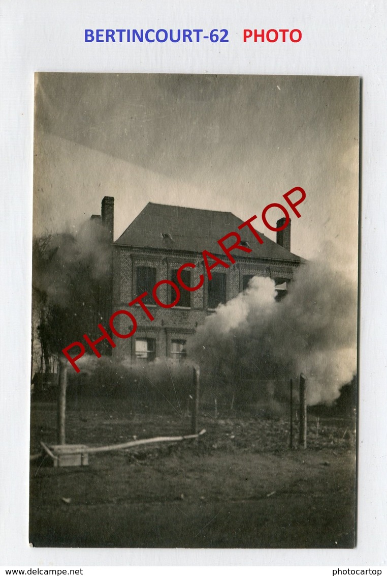 BERTINCOURT-Ecole-PHOTO Allemande-Guerre 14-18-1WK-France-62-Militaria- - Bertincourt