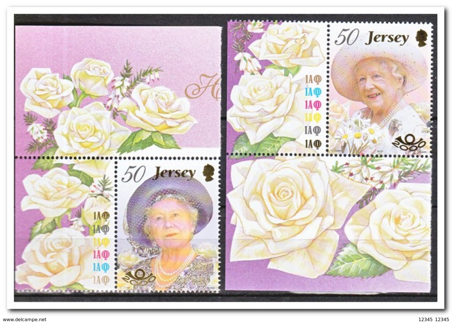 Jersey 2000, Postfris MNH, Flowers, Queen - Jersey