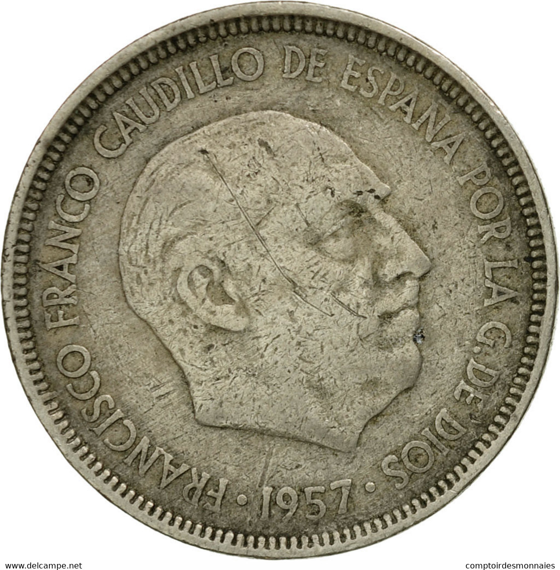 Monnaie, Espagne, Caudillo And Regent, 5 Pesetas, 1959, TB+, Copper-nickel - 5 Pesetas