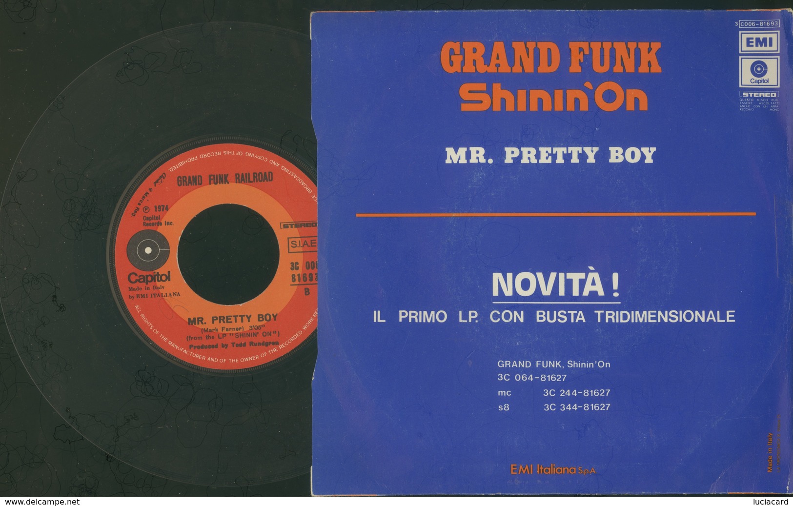 GRAND FUNK -SHININ' ON -MR. PRETTY BOY -DISCO VINILE 1974 - Altri - Inglese