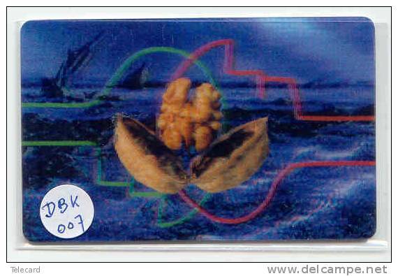 Telecarte PREPAID 3 DIMENTIONAL DBK-007 WALNOOT WALNUT  NETHERLANDS MINT - [3] Handy-, Prepaid- U. Aufladkarten