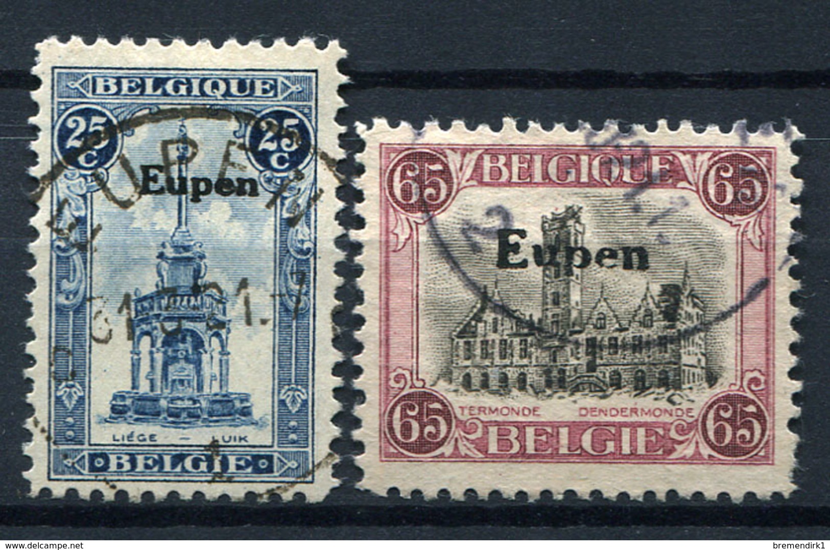 42457) DT.BESETZUNG Eupen # 16-17 Gestempelt Aus 1921, 50.- € - Besetzungen 1914-18