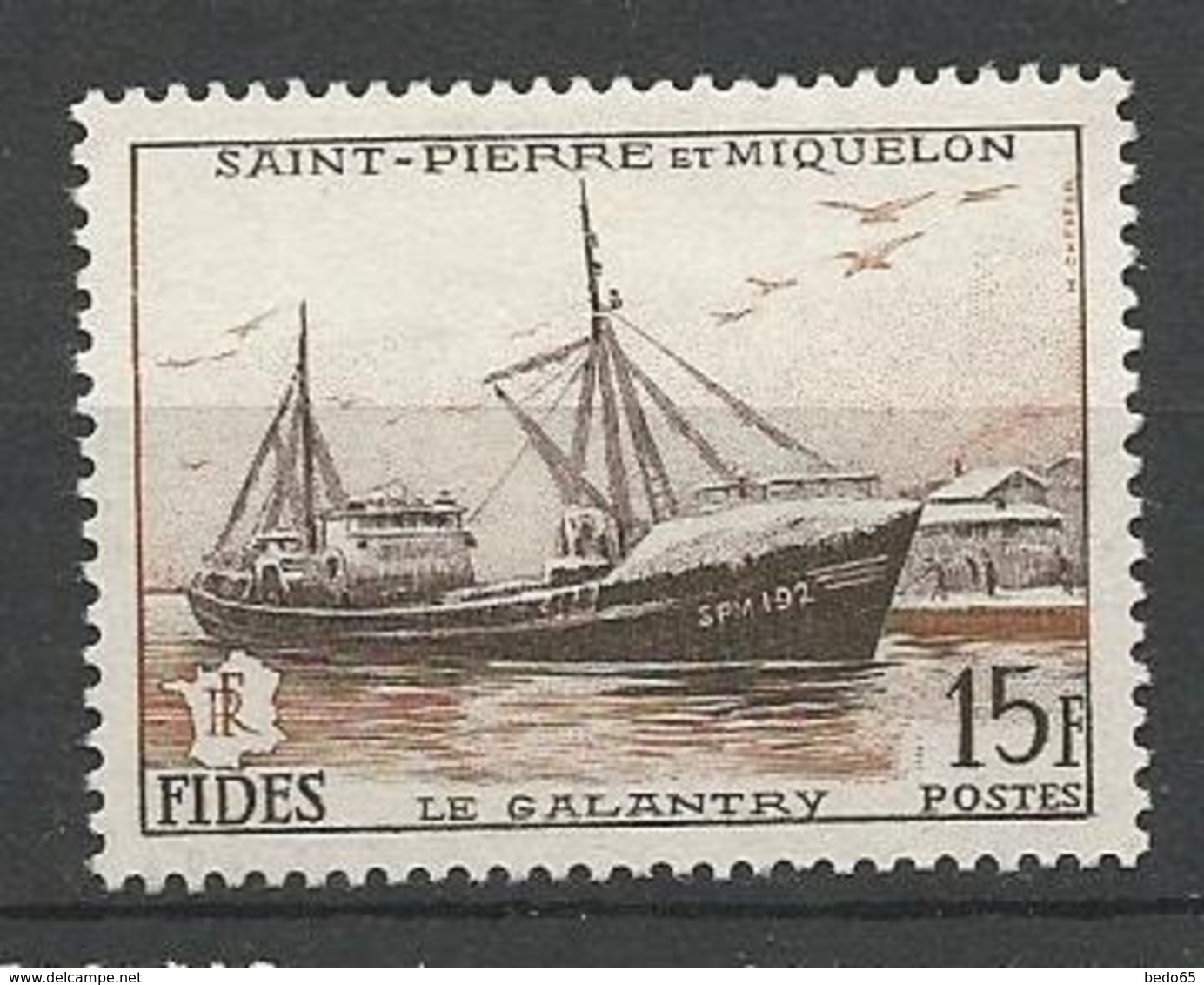 ST Pierre Et Miquelon N° 352  NEUF* TRACE DE CHARNIERE / TB - Unused Stamps