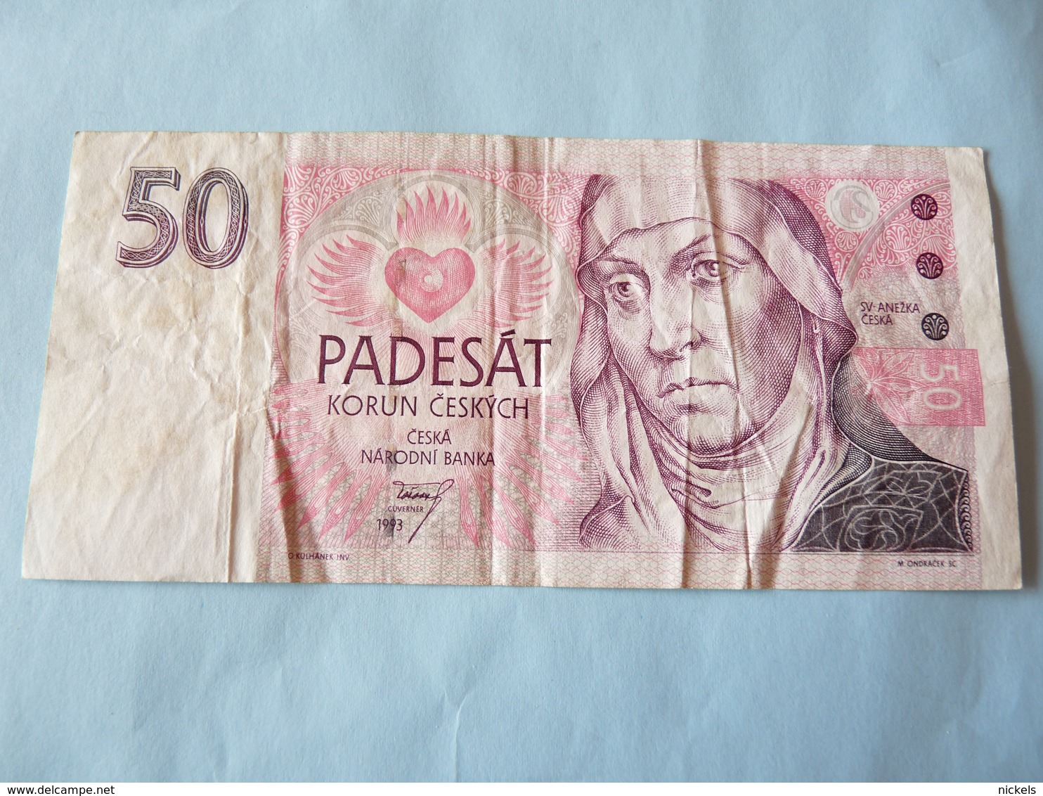A  Vendre 1 Billet Tchèque  Utilisé   De 50 Padesat .Petit Prix De Départ - Tchéquie