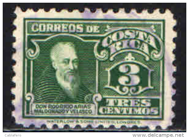 COSTARICA - 1924 - DON RODRIGO ARIAS - USATO - Costa Rica