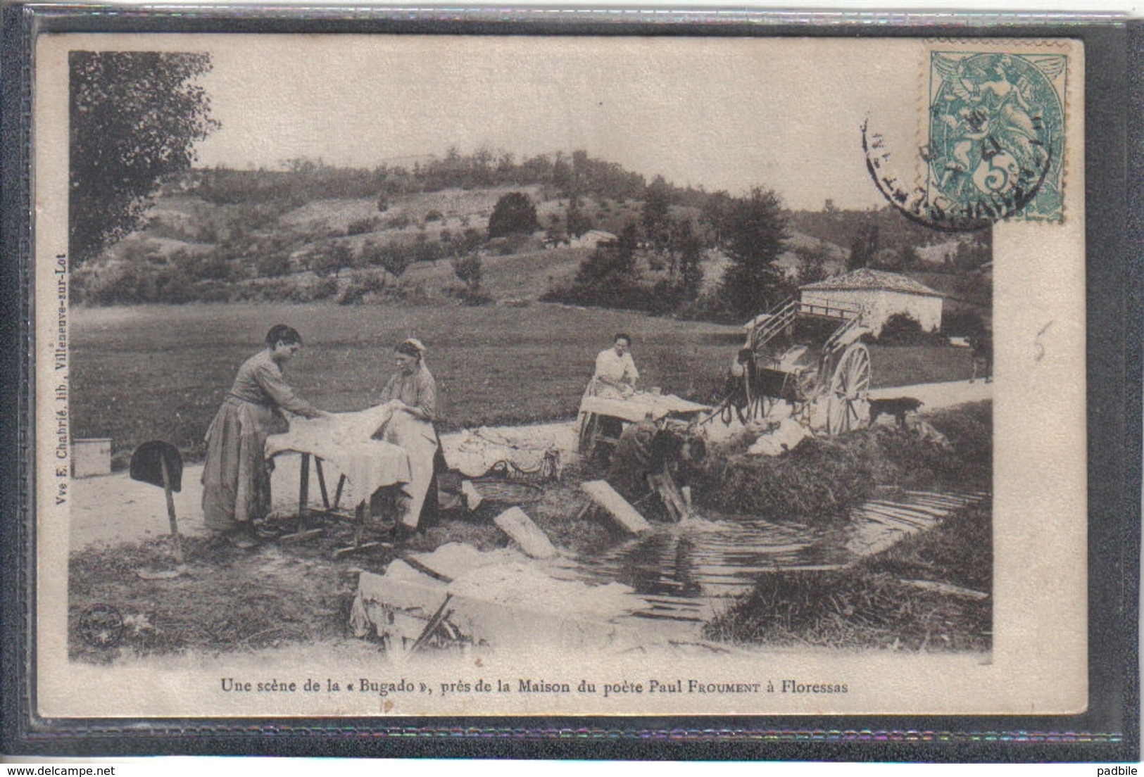 Carte Postale 46. Floressas  Lavandières De La Bugado Près Maison Du Poète Paul Froument  Très Beau Plan - Autres & Non Classés