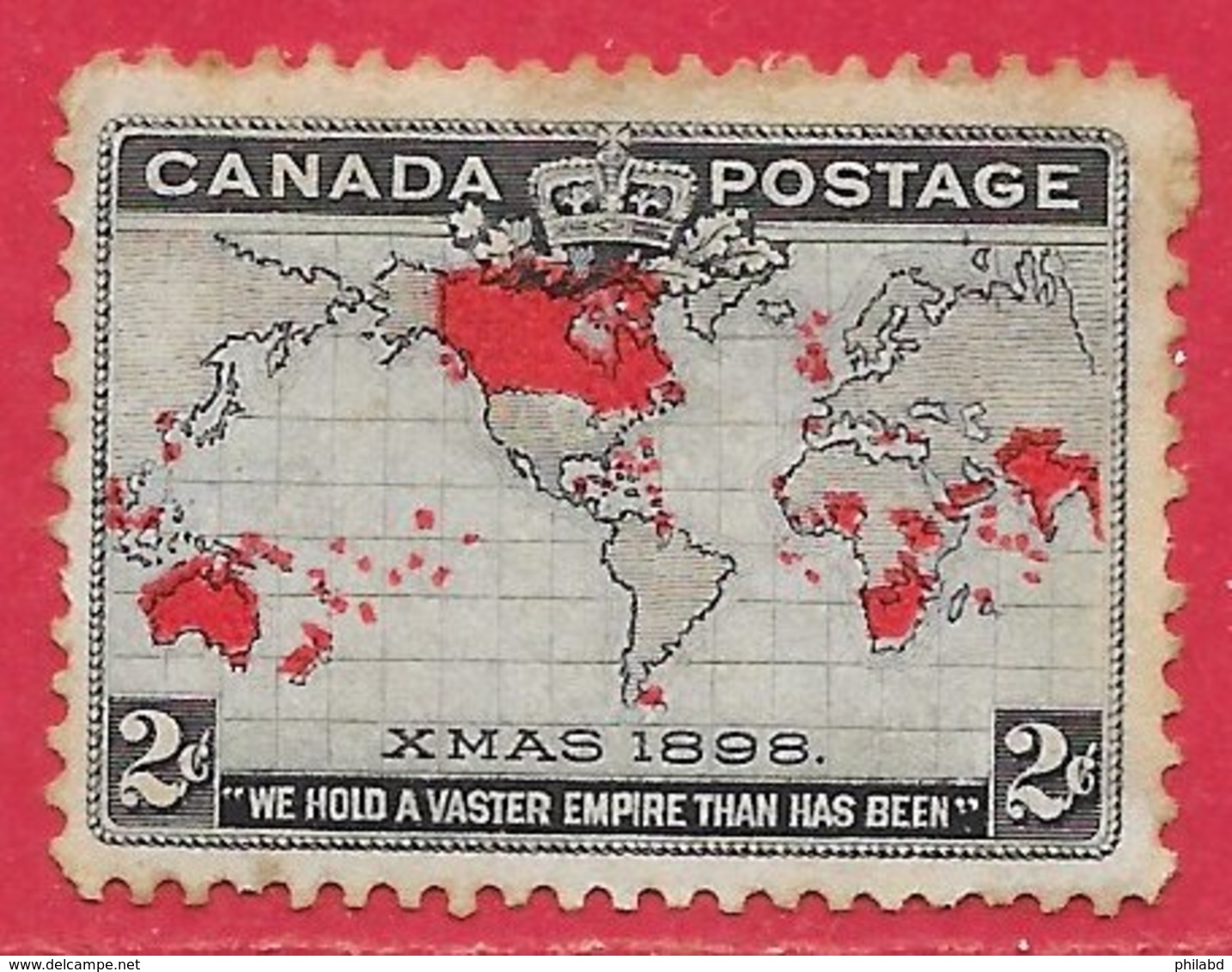 Canada N°73 2c Lilas Pâle, Rouge & Noir 1898 (*) - Neufs