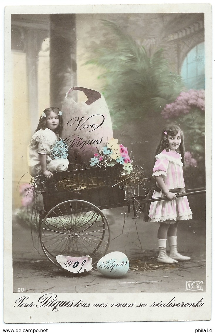 CARTE POSTALE / PAQUES / 1909 / ALBIAS - Easter