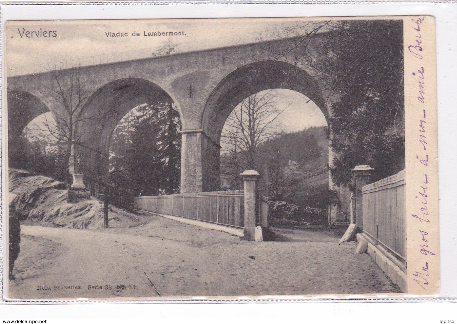 VERVIERS ACP Série 38  N°33 De Nels  écrite En  1902 "Viaduc De LAMBERMONT "" Voir Scans - Verviers