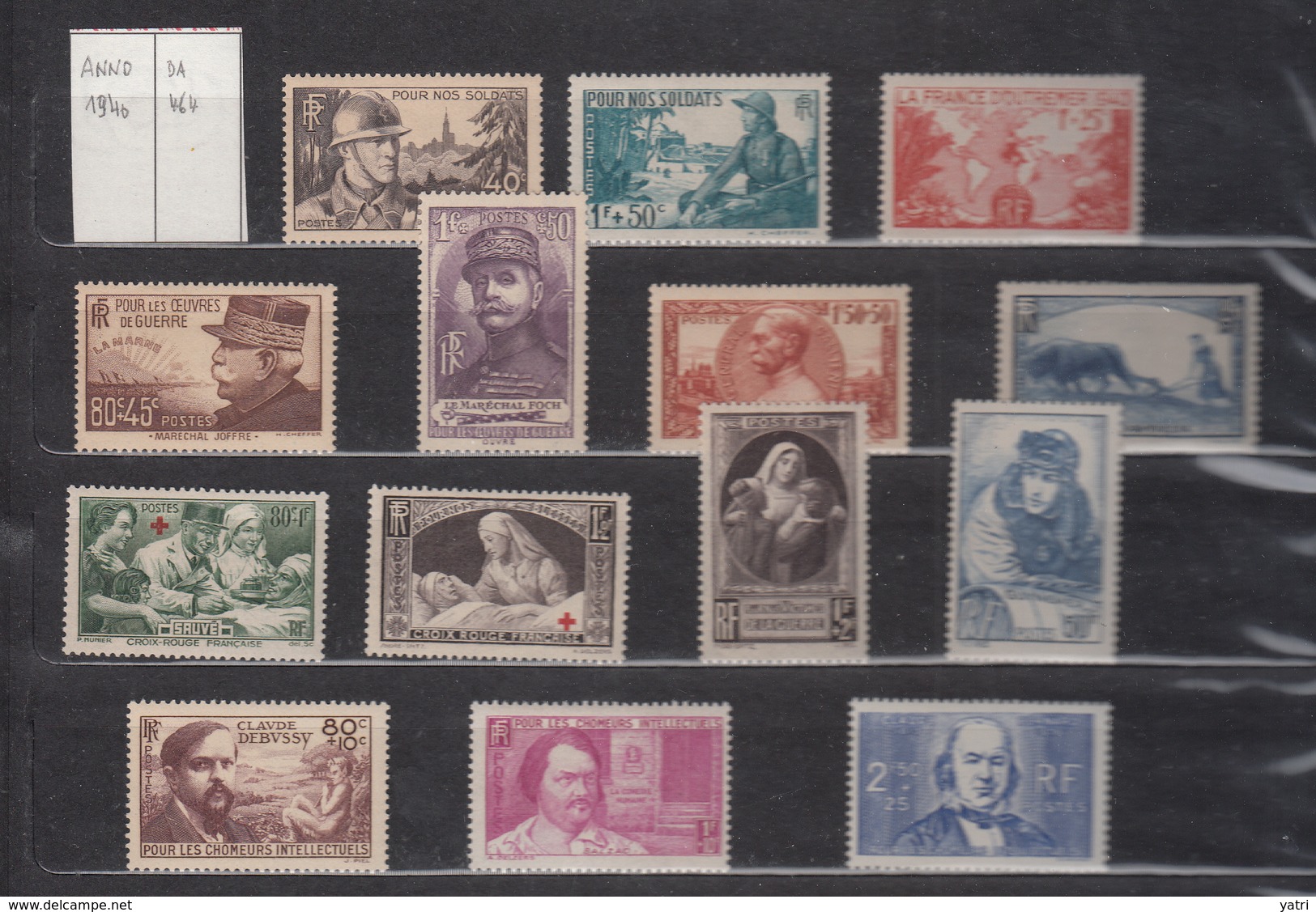 Francia - 1940 - Annata Completa / Complete Year Set ** - 1940-1949