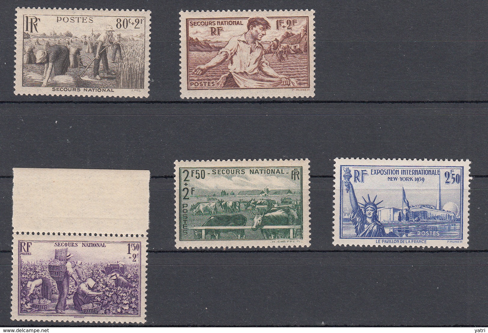 Francia - 1940 - Annata Completa / Complete Year Set ** - 1940-1949
