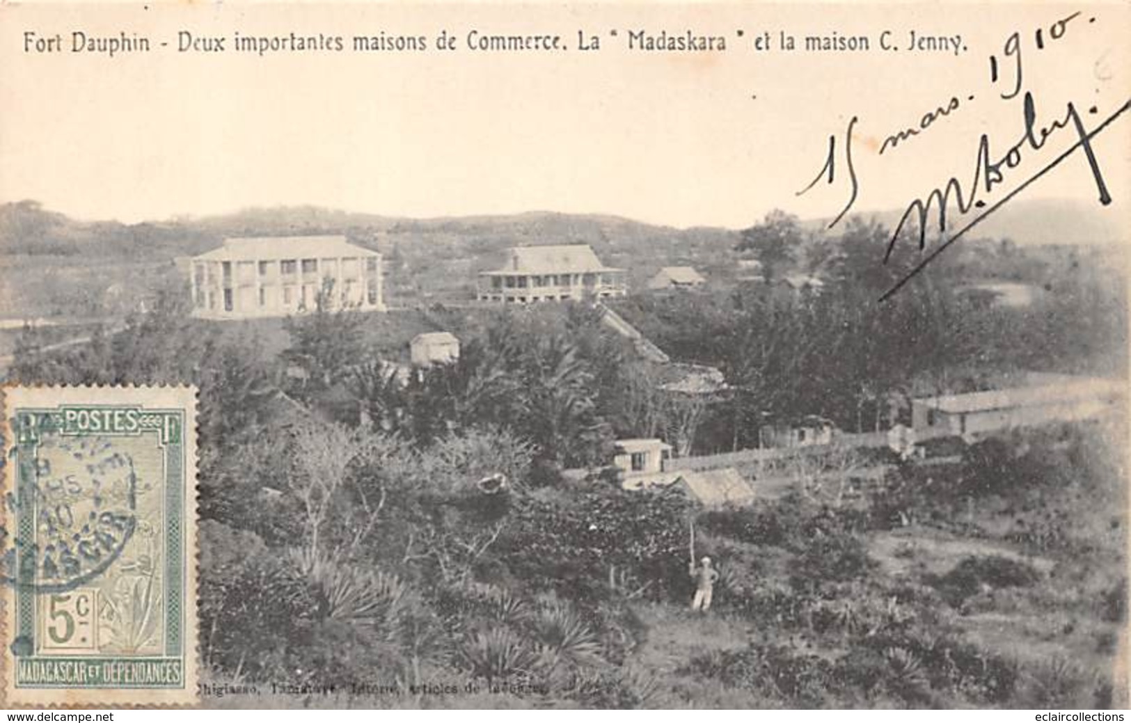 Afrique. Madagascar:   Fort Dauphin  Commerces Le Madaskara Et La Maison Jenny   ( Voir Scan) - Madagaskar