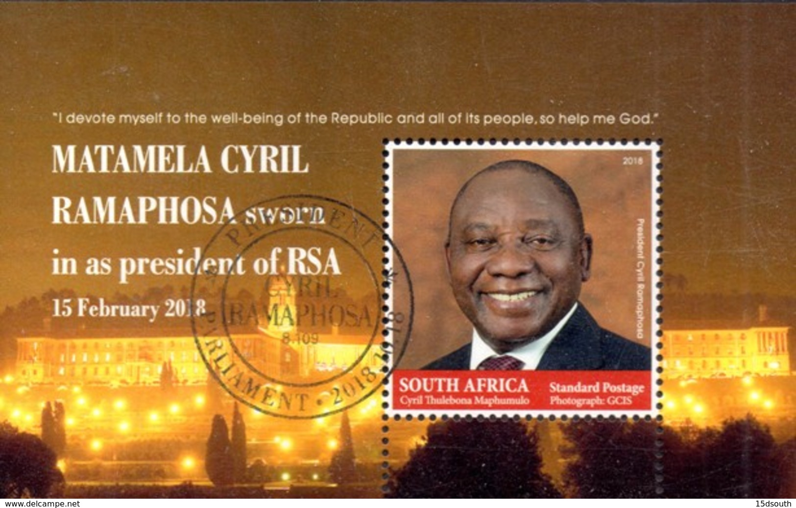 South Africa - 2018 President Ramaphosa MS (o) - Oblitérés