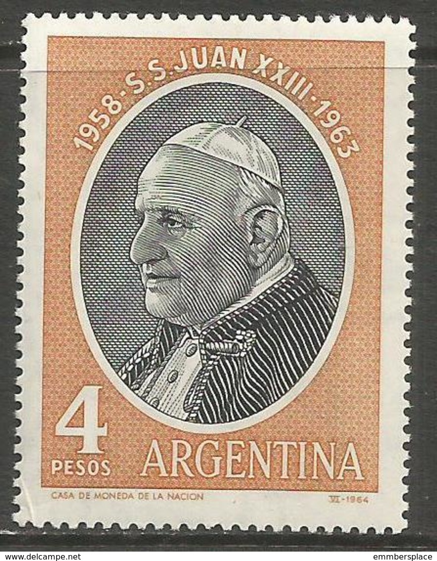 Argentina - 1964 Pope John MNH *   Sc 763 - Unused Stamps