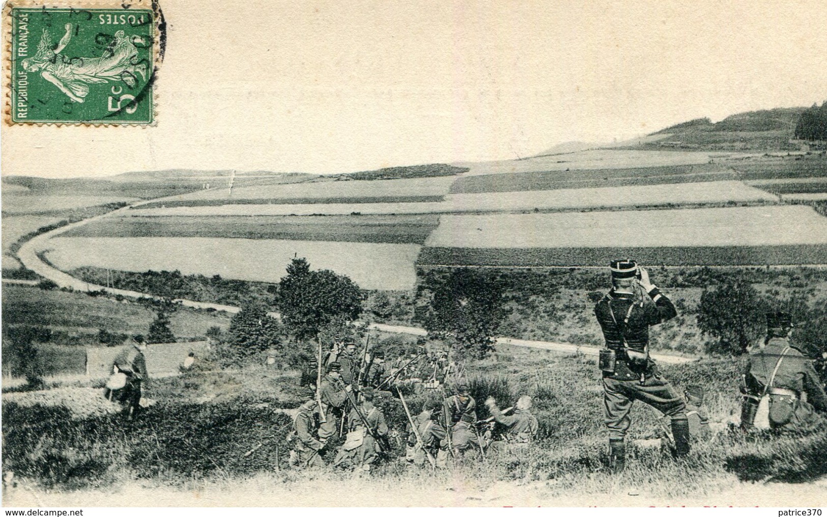 Militaria Militaire Le 15 ème Chasseurs à Pied Aux Manoeuvres Des Vosges En Observation Au Col Du Plafond - Maniobras