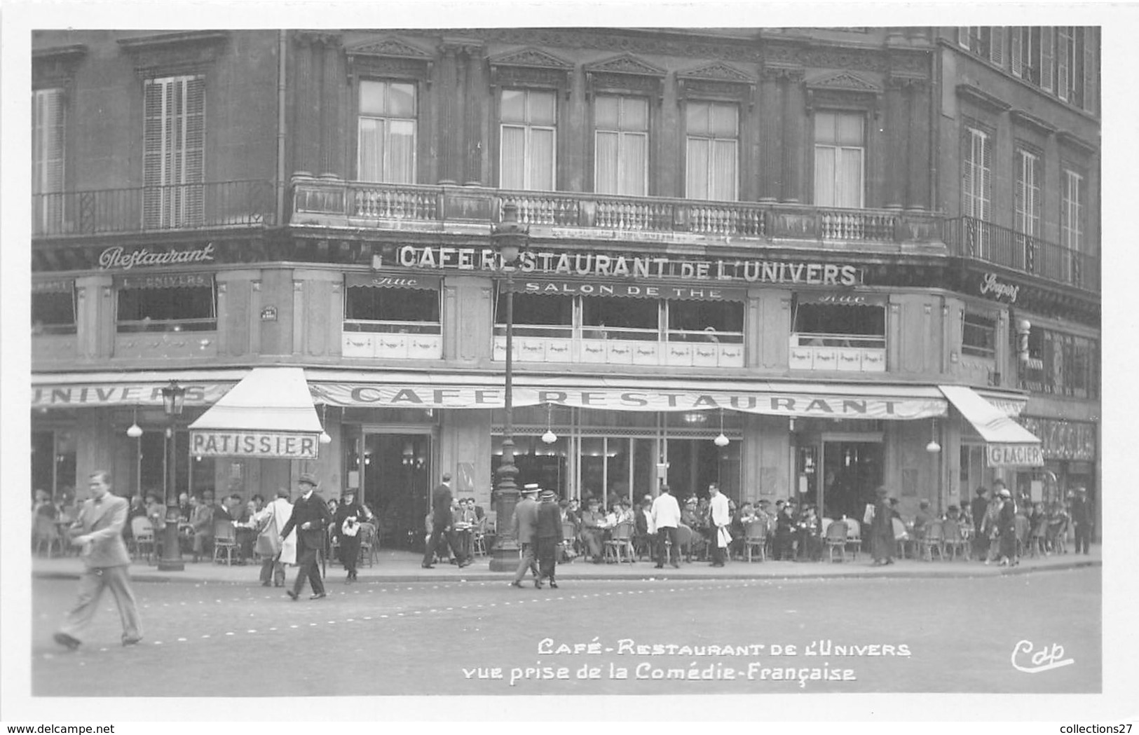 75001-PARIS-CAFE-RESTAURANT DE L'UNIVERS , VUE PRISE DE LA COMEDIE -FRANCAISE - Pubs, Hotels, Restaurants