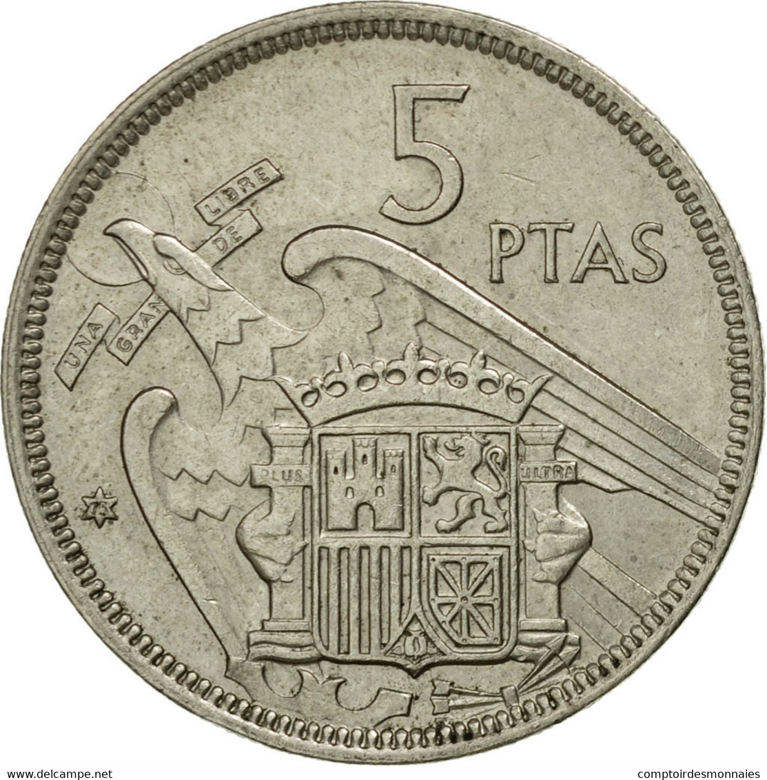 Monnaie, Espagne, Caudillo And Regent, 5 Pesetas, 1975, TB, Copper-nickel - 5 Pesetas