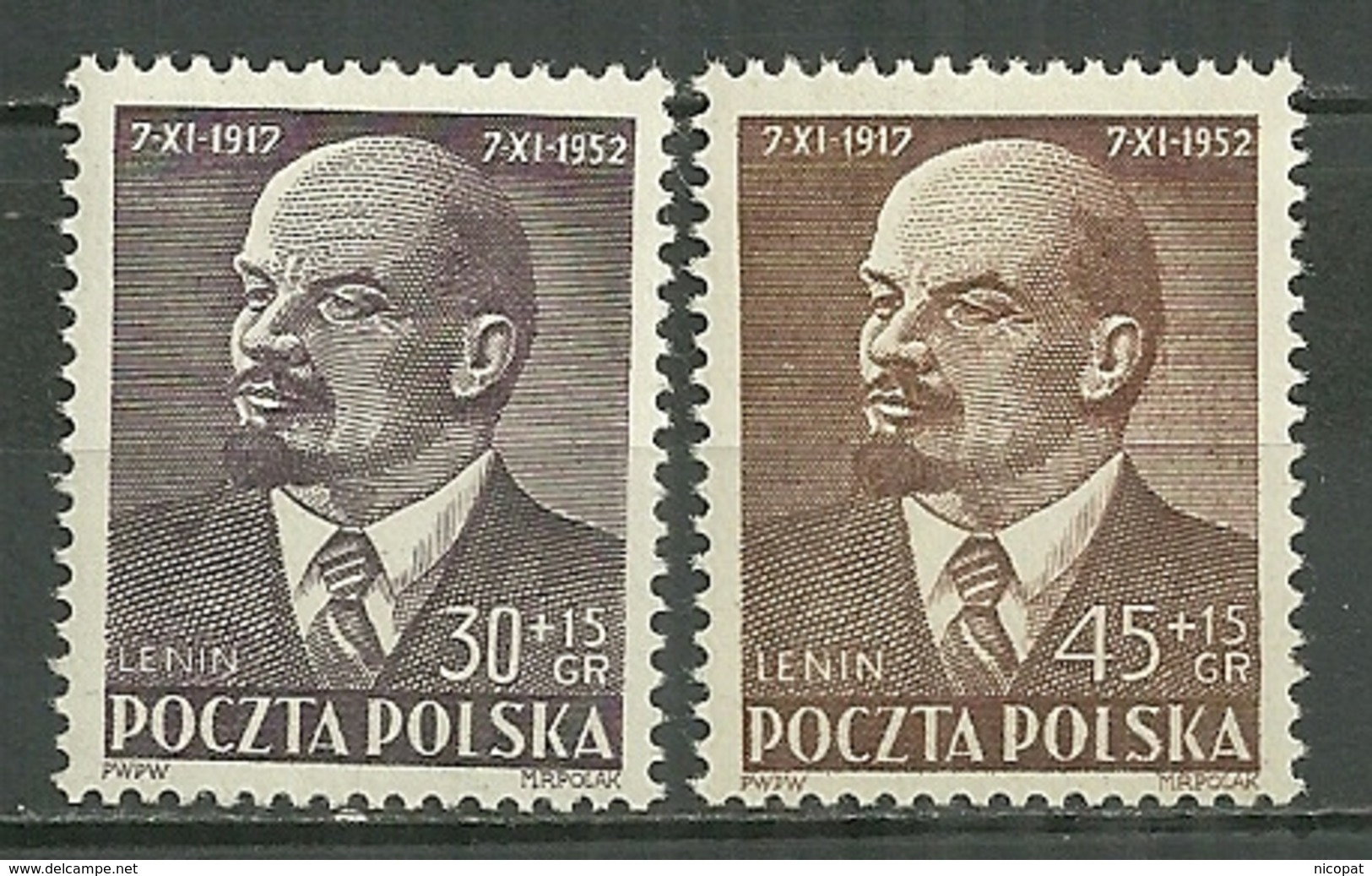 POLAND MNH ** 683-684 LENINE Amitié Polono Soviétique - Neufs