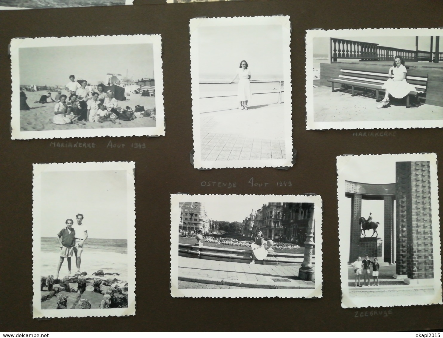 FLANDRE OCCIDENTAL OOSTENDE OSTENDE MARIAKERKE FURNES LA PANNE LOT 48 PHOTOS DE FAMILLES PLAGE MER