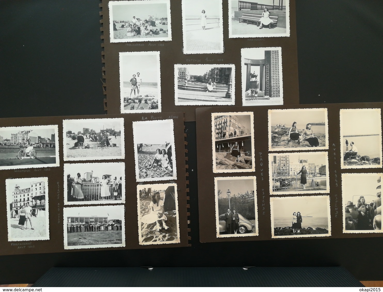 FLANDRE OCCIDENTAL OOSTENDE OSTENDE MARIAKERKE FURNES LA PANNE LOT 48 PHOTOS DE FAMILLES PLAGE MER