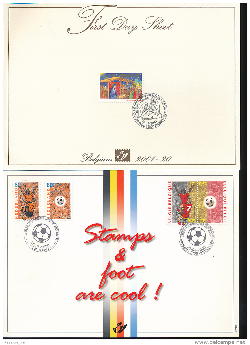 BELGIQUE PETIT ENSEMBLE DE FEUILLETS SOUVENIR FN FDS - Collections