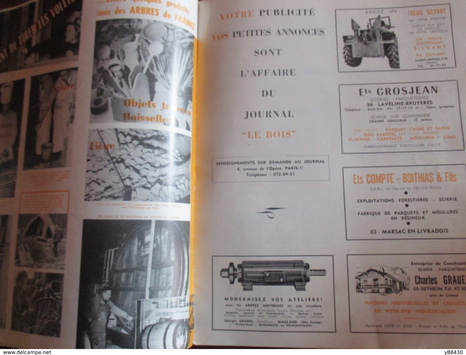 Catalogue sur LE BOIS - BOIS DE FRANCE - 1968 - Foire Forestière à EPINAL - dont: HOUOT / CUNY etc.... - voir 27 photos