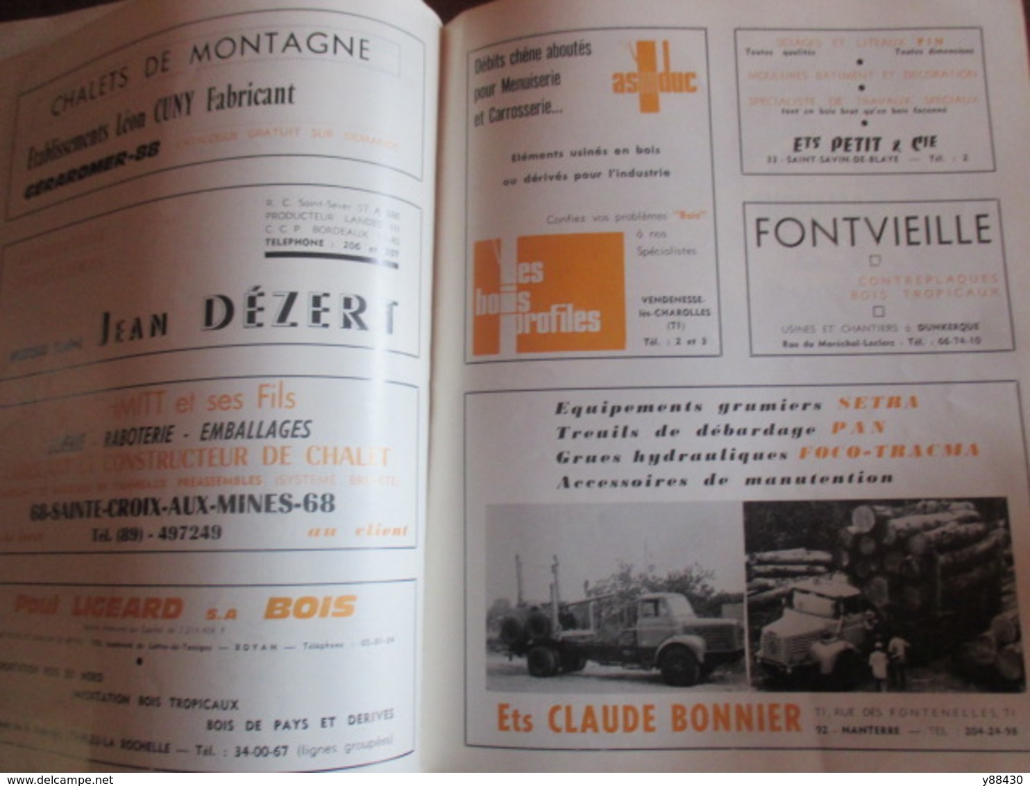 Catalogue sur LE BOIS - BOIS DE FRANCE - 1968 - Foire Forestière à EPINAL - dont: HOUOT / CUNY etc.... - voir 27 photos