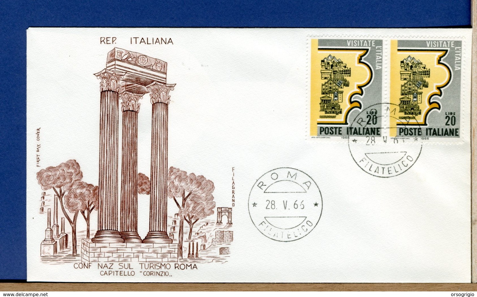 ITALIA - FDC  FILAGRANO  1966  - CONFERENZA A ROMA SUL TURISMO - FDC