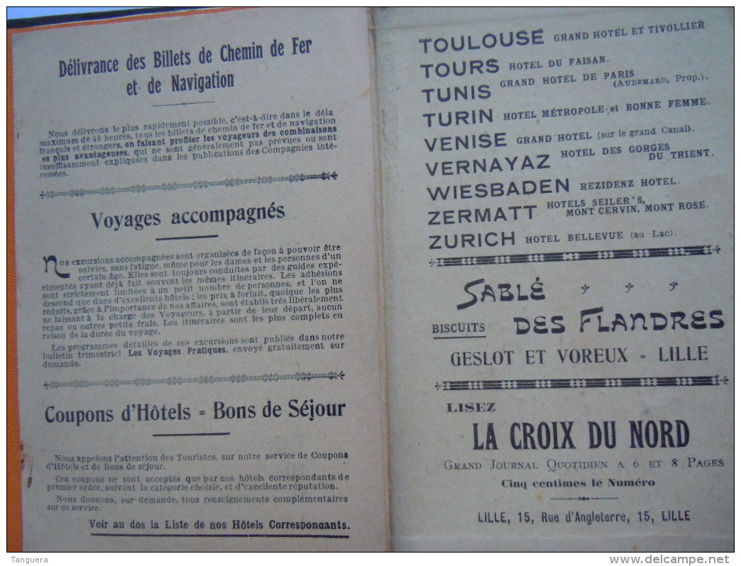 France Petit Livre Avec Programme De Voyage Et Excursions De Lille à Menton Par Train Wagon-Lits 27.10 - 3.11.1910 - 1900 – 1949