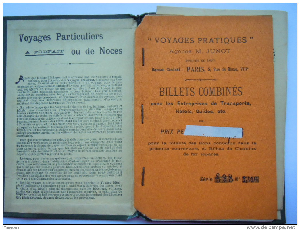 France Petit livre avec programme de voyage et excursions de Lille à Menton par train Wagon-Lits 27.10 - 3.11.1910