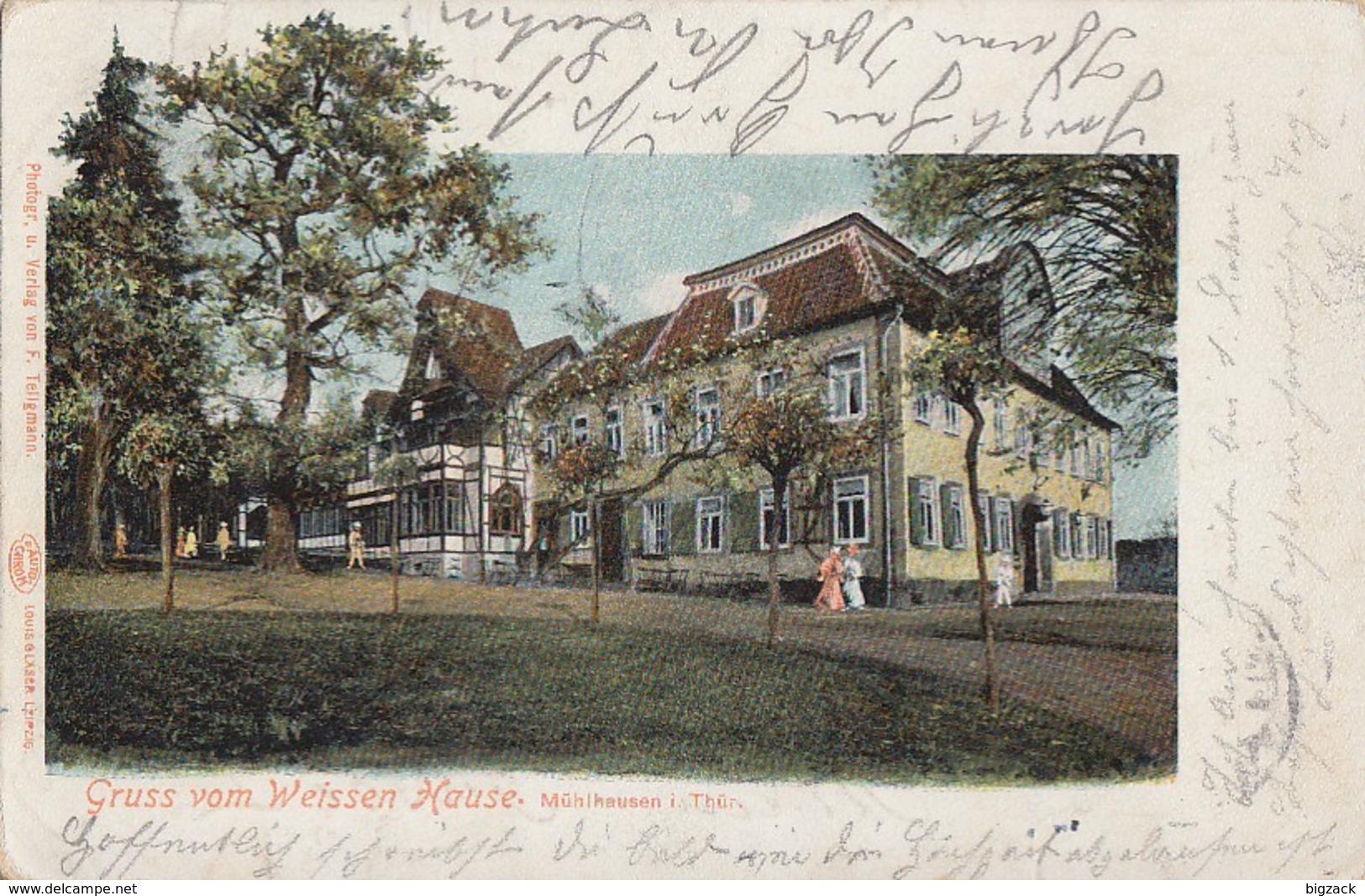 AK Mühlhausen I. Thüring. Gruss Vom Weissen Hause Gel. 16.7.02 Nachsendung - Muehlhausen