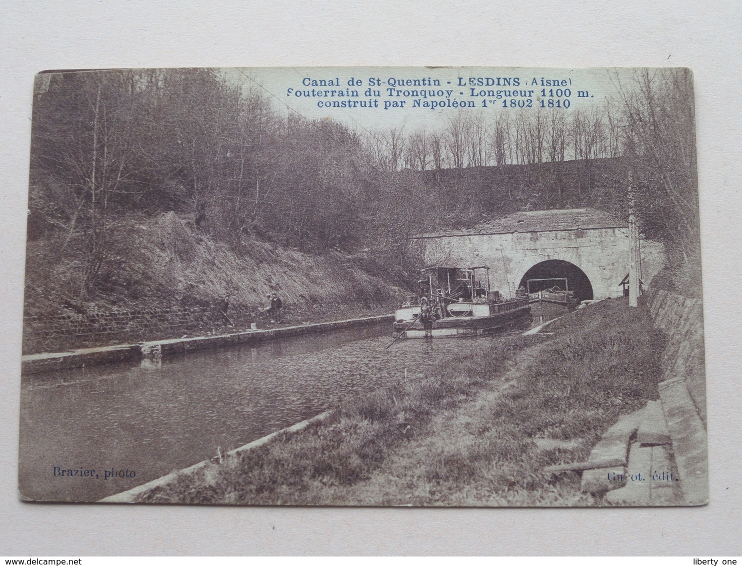 Canal Du St-Quentin - LESDINS Construit Par Napoléon ( Brazier Photo ) Anno 19?? ( Zie/voir Photo ) ! - Saint Quentin